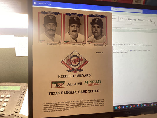 All-time Texas Rangers Card Series